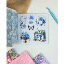 فتر ملصقات مربع ورد Square Flower Sticker Book