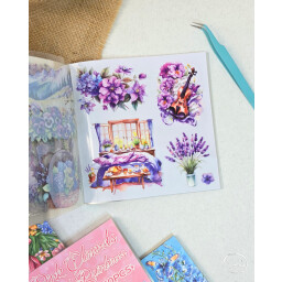 فتر ملصقات مربع ورد Square Flower Sticker Book