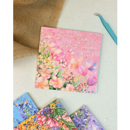 فتر ملصقات مربع ورد Square Flower Sticker Book