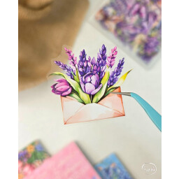 فتر ملصقات مربع ورد Square Flower Sticker Book