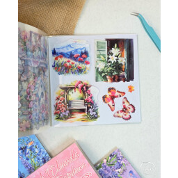 فتر ملصقات مربع ورد Square Flower Sticker Book