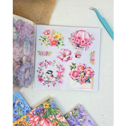 فتر ملصقات مربع ورد Square Flower Sticker Book