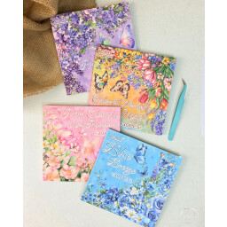فتر ملصقات مربع ورد Square Flower Sticker Book