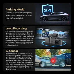 كاميرا مراقبة للسيارة كاميرا مراقبة للسيارة Lingdu C34 4K Triple-Channel Dash Cam