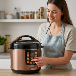 قدر ضغط كهربائي بريطاني بحجم 10 لتر مع تعدد وظائف الطهي Electric pressure cooker