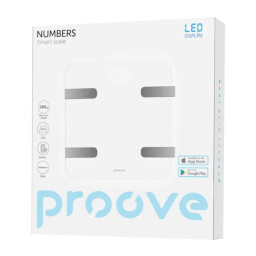 ميزان "بروف نمبرز" الذكي لتحليل تركيبة الجسم - أبيض Proove Numbers Smart Scale - White