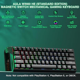 كيبورد أيولا WIN60 HE المغناطيسي للألعاب AULA WIN60 HE Magnetic Gaming Keyboard