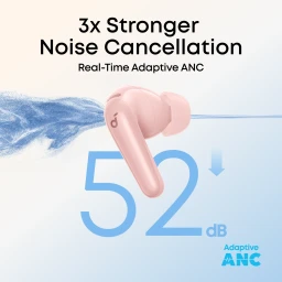 سماعة أذن لاسلكية "ساوند كور R60i NC" مع ميزة إلغاء الضوضاء الفائق ومترجم ذكي مدمج - أسود Soundcore R60i NC Wireless Earbuds with Adaptive Hybrid ANC
