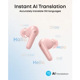 سماعة أذن لاسلكية "ساوند كور R60i NC" مع ميزة إلغاء الضوضاء الفائق ومترجم ذكي مدمج - أسود Soundcore R60i NC Wireless Earbuds with Adaptive Hybrid ANC