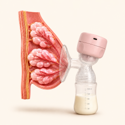 شفاط حليب كهربائي محمول سهل الاستخدام وسريع. Portable electric breast pump that is easy to use and fast.