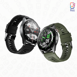 3 برو - ساعة يد ذكية مع سير ساعة باللون الاسود وباللون الاخضر Watch Pro 3