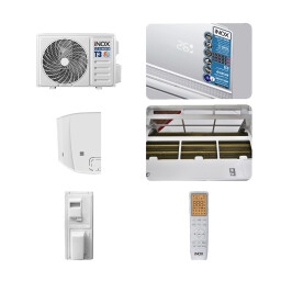 سبلت جداري إينوكس إنفيرتر أمبير باستر 1 طن - أبيض INOX DC Inverter Wall Split AC Ampere Buster 1 Ton - White