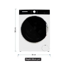 غسالة ملابس فول أوتوماتيك إيلك 12 كغم بـمحرّك BLDC - أبيض ILK Front Load Washing Machine 12 Kg BLDC Motor - White