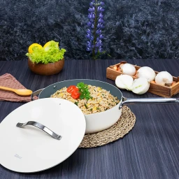 مقلاة سوتيه بغطاء مقاس 28 سم (بيج شيف) 28Cm Saute Pan With Lid (Beige Chef)