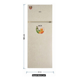 ثلاجة اينوكس تركي 462 لتر بيج Inox Turkish Refrigerator 462 Liters Beige