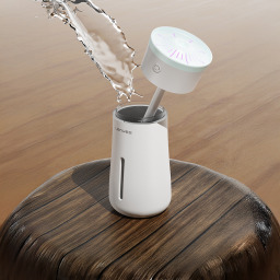 مرطب هواء لينيس بشكل مزهرية بإضاءة متعددة الألوان ورذاذ نانو صامت Lenyes LHU03 Vase Type RGB Atmosphere Light Nano Spray Silent Air Humidifier