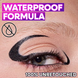 قلم آيلاينر أسود مقاوم للماء بفرشاة مائلة Breakup Proof Wing Out Waterproof Eyeliner - Ultra Black