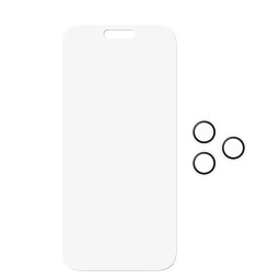 باقة الحماية المتكاملة 2 في 1 "بانزر جلاس" لشاشة وكاميرا آيفون 17 برو ماكس - شفاف PanzerGlass 2in1 (Classic Fit Screen Protector + Hoops Camera Lens Protector) for iPhone 17 Pro Max