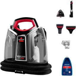 بيسيل سبوت كلين بروهيت – 4720E – منظف محمول للسجاد والمفروشات – أسود/أحمر Bissell SpotClean ProHeat – 4720E – Portable Carpet & Upholstery Cleaner – Black/Red