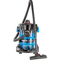 بيسيل باوركلين – مكنسة برميل – 21 لتر – 2000 واط – جاف ورطب – موديل 2027E – أزرق Bissell PowerClean Drum Vacuum Cleaner – 21L – 2000W – Wet & Dry – Model 2027E – Blue