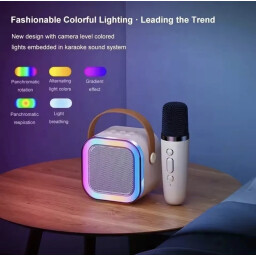 مكبر صوت مع مايك ثنائي مدمج بإضاءة RGB Speaker