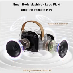 مكبر صوت مع مايك ثنائي مدمج بإضاءة RGB Speaker