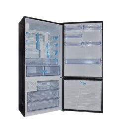 ثلاجة إيلك 24 قدم مع مجمد سفلي ولون أسود ILK Conventional Refrigerator 24 ft with Bottom Freezer, Black