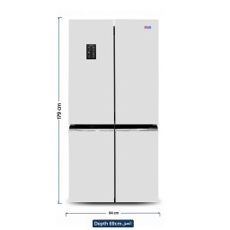 ثلاجة إيلك 4 أبواب (French Door) لون أبيض ILK French Door Refrigerator, White