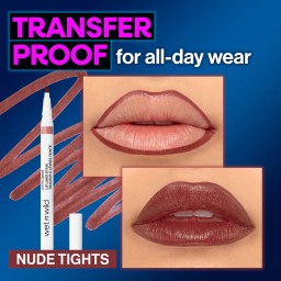 قلم تحديد الشفاه بصبغة طويل الثبات wet n wild Perfect Pout Lip Liner Stain