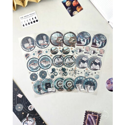 طبقات ستكر فضاء غير محززة sticker sheet