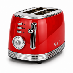 Zilan 3-Piece Retro Kitchen Set (Red) – Kettle, Blender, Toaster + FREE Floria Manual Chopper Gift طقم مطبخ زيلان ريترو ٣ قطع (أحمر) - غلاية، خلاط، محمصة خبز + فرامة يدوية من فلوريا هدية مجانية