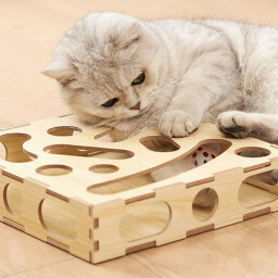 العاب الكرة الخشبية للقطط Wooden Cat Ball Toy