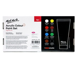 اكرلك مونت مارت 75  مل 8 لون Acrylic Colour Paint Set Signature 8pc x 75ml