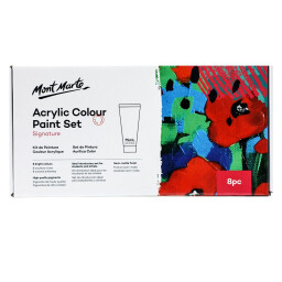 اكرلك مونت مارت 75  مل 8 لون Acrylic Colour Paint Set Signature 8pc x 75ml