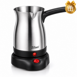 طقم أواني طهي سيراميك زيلان الفاخر + هدية مجانية ماكينة تحضير قهوة تركية كهربائية Zilan Premium Ceramic Non-Stick Cookware Set + FREE Zilan Electric Turkish Coffee Maker Gift