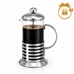 طقم مطرات حرارية (ترمس) وزمزمية رياضية زيلان ٣ قطع (أسود مطفي) + هدية مجانية محضرة قهوة فرنش برس من Zilan 3-Piece Vacuum Flask & Sport Bottle Set (Matte Black) + FREE French Press Gift