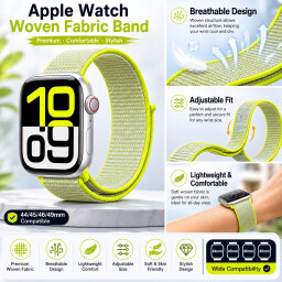 سوار قماش منسوج لساعة آبل Apple Watch Woven Fabric Band – 44/45/46/49mm