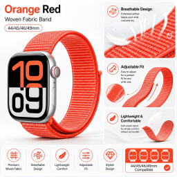 سوار قماش منسوج لساعة آبل Apple Watch Woven Fabric Band – 44/45/46/49mm
