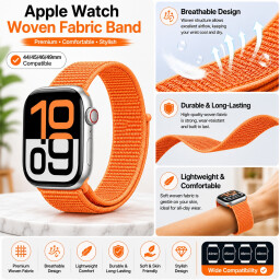 سوار قماش منسوج لساعة آبل Apple Watch Woven Fabric Band – 44/45/46/49mm