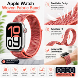 سوار قماش منسوج لساعة آبل Apple Watch Woven Fabric Band