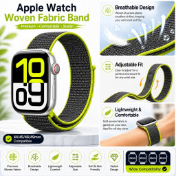 سوار قماش منسوج لساعة آبل Apple Watch Woven Fabric Band
