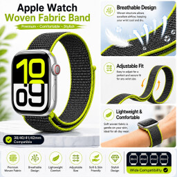 سوار قماش منسوج لساعة آبل Apple Watch Woven Fabric Band