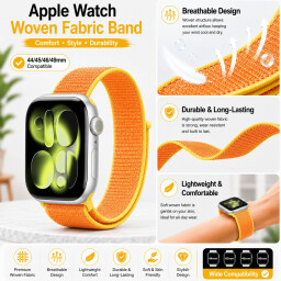 سوار قماش منسوج لساعة آبل Apple Watch Woven Fabric Band