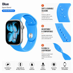 سوار رياضي لساعة آبل 49/46/45/44 ملم Apple Watch Sport Silicone Band – 44/45/46/49mm