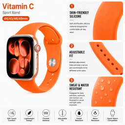 سوار رياضي سيليكون لساعة آبل Apple Watch Sport Silicone Band