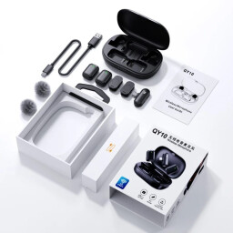ميكروفون لاسلكي مزدوج مع شاشة رقمية وتقليل ضوضاء - نك مايك Dual Wireless Microphone with Digital Display & Noise Reduction
