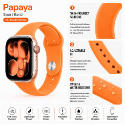 سوار رياضي سيليكون لساعة آبل Apple Watch Sport Silicone Band