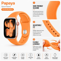 سوار رياضي سيليكون لساعة آبل Apple Watch Sport Silicone Band