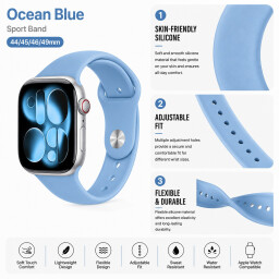 سوار رياضي لساعة آبل 49/46/45/44 ملم Apple Watch Sport Silicone Band – 44/45/46/49mm