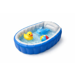 حوض استحمام أطفال هوائي قابل للنفخ قابل للطي مع نظام تصريف مياه Inflatable Foldable Baby Bathtub with Water Drain System